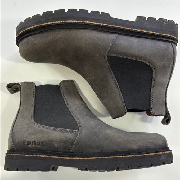 BIRKENSTOCK UNISEX STALON NUBUCK LEATHER GRAPHITE CHELSEA BOOT SZ 40 L9 M7 - Picture 2 of 7